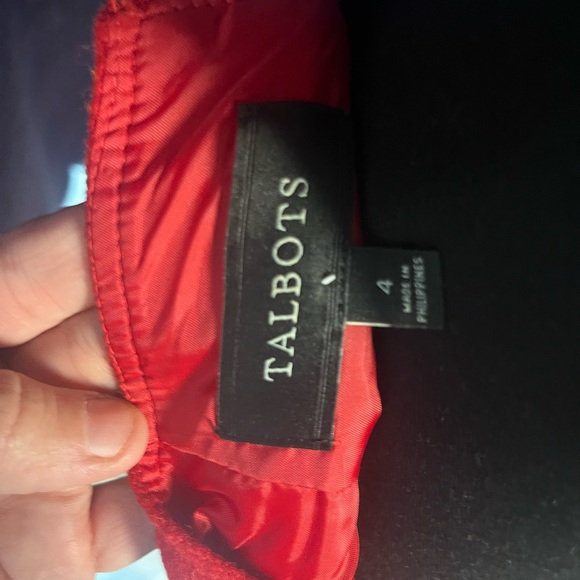 Talbots Red Wool Blend Pencil Skirt, Size 4 - Picture 3 of 4